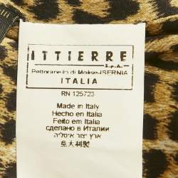 مملوكة مسبقًا Just Cavalli Brown Animal Printed Silk Puffer jacket M