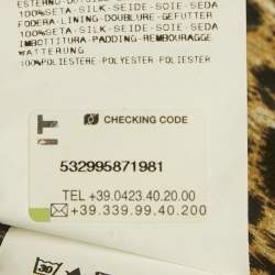 مملوكة مسبقًا Just Cavalli Brown Animal Printed Silk Puffer jacket M