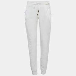 Pre Owned بنطلون جست كافالي شاطئية تيري أبيض وسط