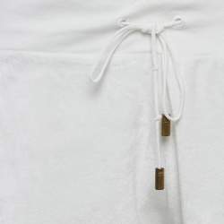 مملوكة مسبقًا Just Cavalli Beachwear White Terry Joggers M