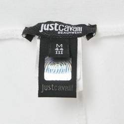 مملوكة مسبقًا Just Cavalli Beachwear White Terry Joggers M