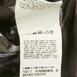 Pre Owned Just Cavalli Purple Leopard Print Stretch Satin Strapless Dress S