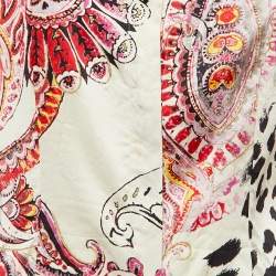 Pre Owned توب جست كافالي حرير مطبوع متعدد الألوان مقاس متوسط (ميديوم)