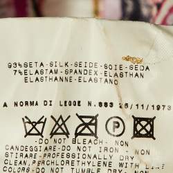 Pre Owned توب جست كافالي حرير مطبوع متعدد الألوان مقاس متوسط (ميديوم)