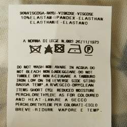 Pre Owned Just Cavalli White Leaf Print Jersey Draped Dress M