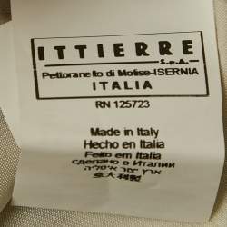 Pre Owned Just Cavalli White Leaf Print Jersey Draped Dress M