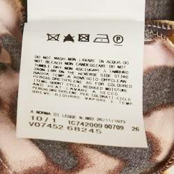 مملوكة مسبقًا Just Cavalli Brown Leopard Print Satin Ruffled Tube Dress S