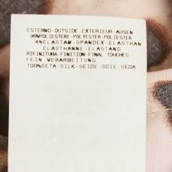 مملوكة مسبقًا Just Cavalli Brown Leopard Print Satin Ruffled Tube Dress S