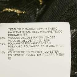 Pre Owned فساتين ماكسي جست كافالي بكشاكش معدنية سوداء مرصعة بالذهب مقاس متوسط