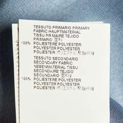 مملوكة مسبقًا Just Cavalli Blue Tiger Print Satin Belted Kaftan Tunic S