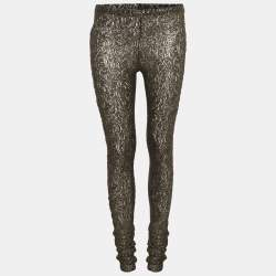 مملوكة مسبقًا Just Cavalli Black/Silver Lace Straight Pants M
