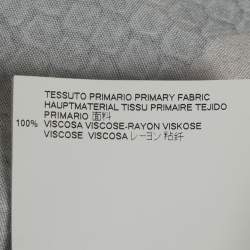 Pre Owned Just Cavalli Blue Floral Print Crepe Shirt M