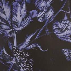 Pre Owned Just Cavalli Black Floral Print Jersey Bodycon Dress M