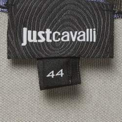 Pre Owned Just Cavalli Black Floral Print Jersey Bodycon Dress M