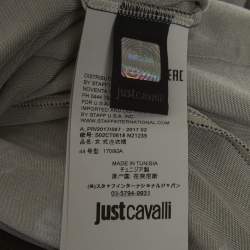 Pre Owned Just Cavalli Black Floral Print Jersey Bodycon Dress M