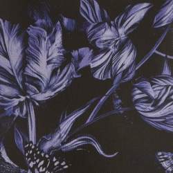 Pre Owned Just Cavalli Black Floral Print Jersey Bodycon Dress M