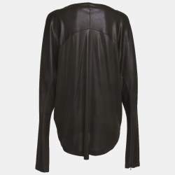 Pre Owned بلوزة جاست كافالي جيرسيه مطلي أزرق بأكمام طويلة مقاس وسط - ميديوم