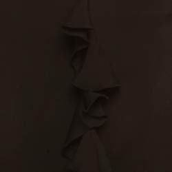 Pre Owned Just Cavalli Black Crepe Ruffle Mini Skirt M