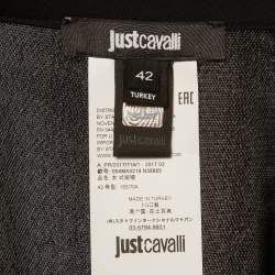 Pre Owned Just Cavalli Black Crepe Ruffle Mini Skirt M