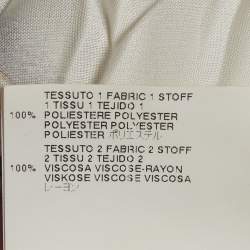 مملوكة مسبقًا قميص جاست كافالي أبيض مزخرف بطبعة حيوانات تريكو وساتان بدون أكمام مقاس متوسط