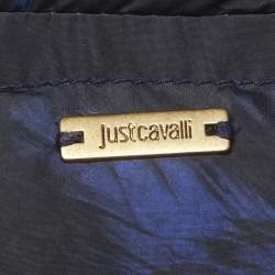 Pre Owned جاكيت جاست كافالي كحلي/مطبوع مبطن قابل للقلب صناعي متوسط