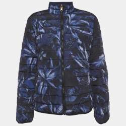 Pre Owned جاكيت جاست كافالي كحلي/مطبوع مبطن قابل للقلب صناعي متوسط