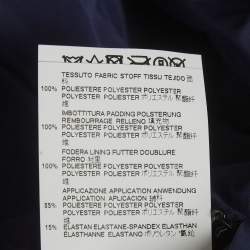 Pre Owned جاكيت جاست كافالي كحلي/مطبوع مبطن قابل للقلب صناعي متوسط