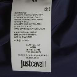 Pre Owned جاكيت جاست كافالي كحلي/مطبوع مبطن قابل للقلب صناعي متوسط