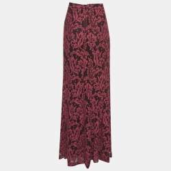 مملوكة مسبقًا Just Cavalli Red/Black Lace Maxi Skirt M