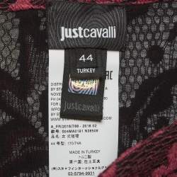 مملوكة مسبقًا Just Cavalli Red/Black Lace Maxi Skirt M