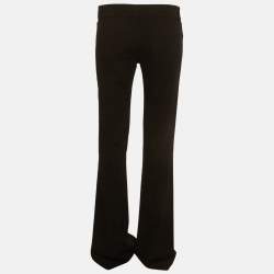 Pre Owned بنطلون جاست كافالي حياكة سوداء مستقيم الساق مقاس متوسط