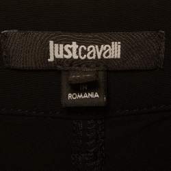 Pre Owned بنطلون جاست كافالي حياكة سوداء مستقيم الساق مقاس متوسط