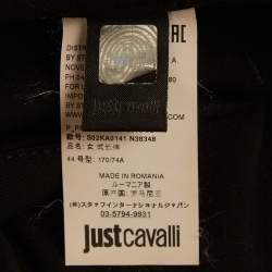 Pre Owned بنطلون جاست كافالي حياكة سوداء مستقيم الساق مقاس متوسط