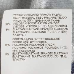 Pre Owned Just Cavalli Navy Blue Peacock Feather Printed Jersey Sleeveless Dress M