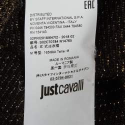 Pre Owned Just Cavalli Black Lurex Knit Sleeveless Maxi Dress M