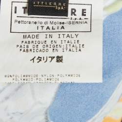 Pre Owned Just Cavalli Blue Printed Jersey Knee Length Dress L