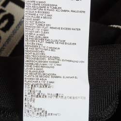 Pre Owned Just Cavalli Black Knit Logo Tape Detail Pants M