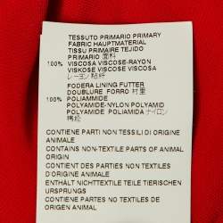 Pre Owned Just Cavalli Red Jersey Pleated Jumpsuit M