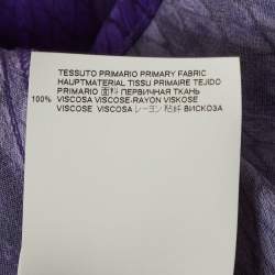 Pre Owned Just Cavalli Purple Snakeskin Print Crepe Shirt M