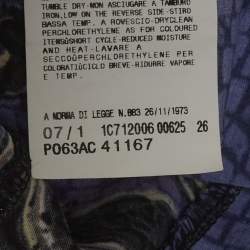 Pre Owned Just Cavalli Purple Printed Satin Asymmetric Midi Skirt M