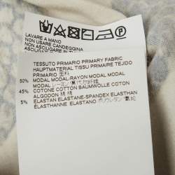 Pre Owned Just Cavalli Beige Snakeskin Print Jersey Long Sleeve Top M