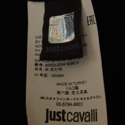 مملوكة مسبقًا Just Cavalli Black Satin Button Front Shirt M