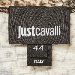 Pre Owned Roberto Cavalli Multicolor Snakeskin Print Jersey T-Shirt M