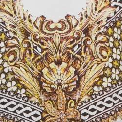 Pre Owned تيشيرت روبيرتو كافالي جيرسي أسود بطبعة زهور مقاس كبير