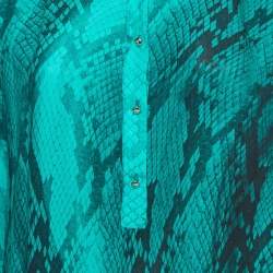 Pre Owned توپ قفطان جاست كافالي بطبعة بايثون كريب بمقاس متوسط