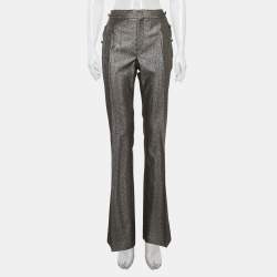 مملوكة مسبقًا بنطال جينز جاست كافالي رمادي بفصوص لوريكس تفاصيل الأزرار مقاس متوسط - ميديوم