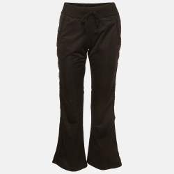 Pre Owned Just Cavalli Underwear Black Lace Insert Jersey Flared Pants L