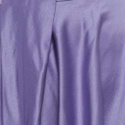 Pre Owned Just Cavalli Purple Satin Asymmetric Skirt M