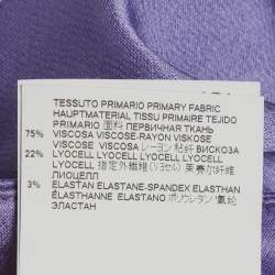 Pre Owned Just Cavalli Purple Satin Asymmetric Skirt M