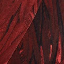 Pre Owned Just Cavalli Red Printed Crepe Blazer M